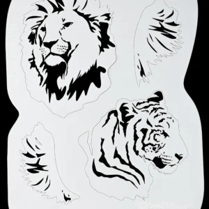 Wiser TattooPro - Big Cats Airbrush šablóna – Obrázok 4