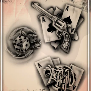 Wiser TattooPro - Guns & Gamblin Airbrush šablóna