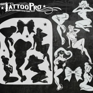 Wiser TattooPro - Pinup Girls Airbrush šablóna – Obrázok 3