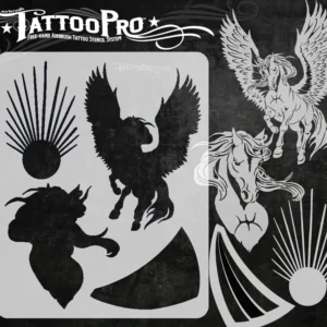 Wiser TattooPro - Pegasus Airbrush šablóna – Obrázok 3