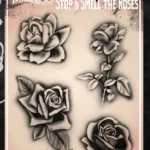 Wiser TattooPro - Stop & Smell the Roses Airbrush šablóna