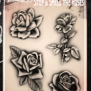 Wiser TattooPro - Stop & Smell the Roses Airbrush šablóna