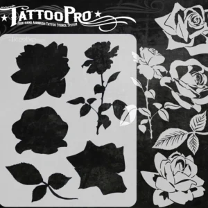 Wiser TattooPro - Stop & Smell the Roses Airbrush šablóna – Obrázok 4