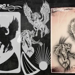 Wiser TattooPro - Pegasus Airbrush šablóna – Obrázok 4